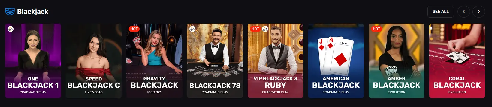 Luckyvibe live blackjack table screen showing Evolution Gaming dealer stream